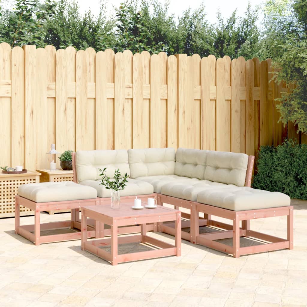 Set Divani Giardino 5 pz con Cuscini Legno Massello di Douglas 3216963