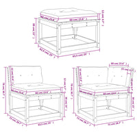 Set Divani da Giardino 5pz con Cuscini Legno Impregnato di Pino 3216969