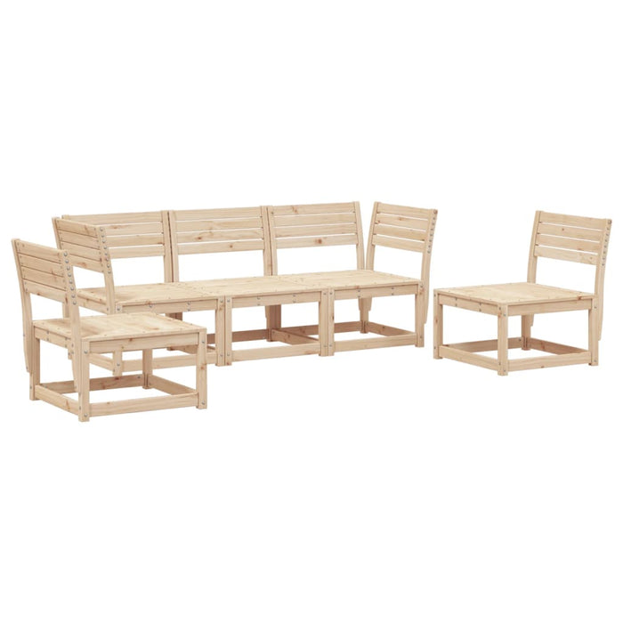 Set Divani da Giardino 5 pz in Legno Massello di Pino 3216970