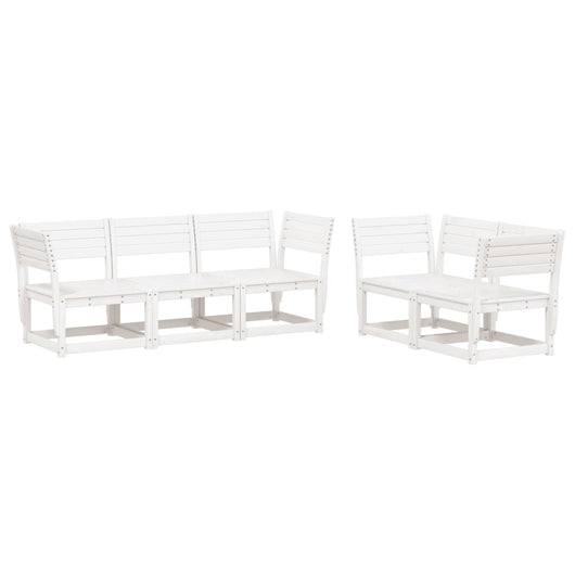 Set Salotto da Giardino 5 pz Bianco in Legno Massello di Pinocod mxl 88285