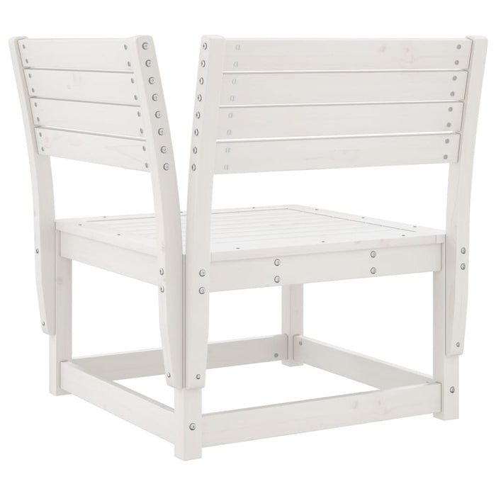 Set Salotto da Giardino 5 pz Bianco in Legno Massello di Pino 3216996