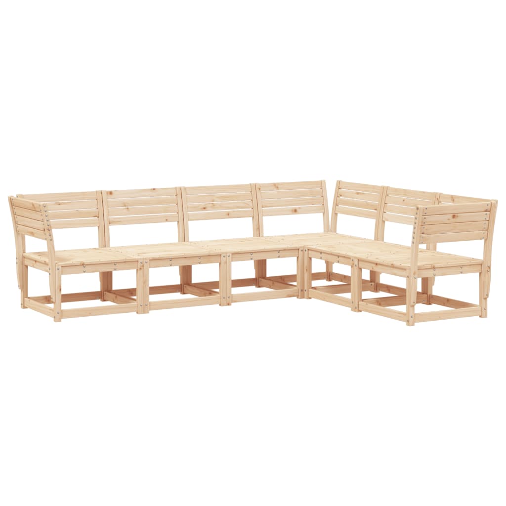 Set Divani da Giardino 6 pz in Legno Massello di Pino 3217015