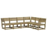 Set Divani da Giardino 6 pz in Legno Impregnato di Pino 3217019