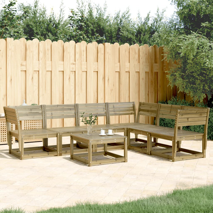 Set Divani da Giardino 6 pz in Legno Impregnato di Pino 3217019