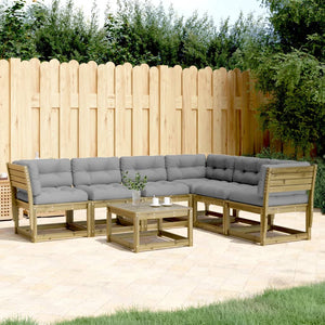 Set Divani da Giardino 6pz con Cuscini Legno Impregnato di Pino 3217024