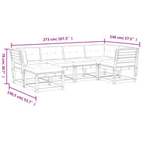 Set Divani Giardino 6 pz con Cuscini Legno Massello di Douglas 3217043