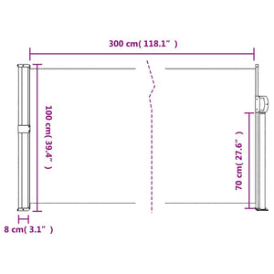 Tenda da Sole Laterale Retrattile Blu 100x300 cm 4004266