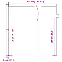 Tenda da Sole Laterale Retrattile Blu 220x300 cm 4004371