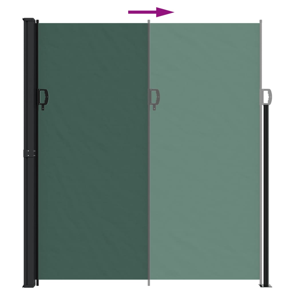 Tenda da Sole Laterale Retrattile Verde Scuro 220x300 cm 4004380