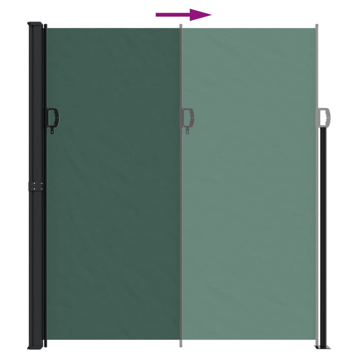 Tenda da Sole Laterale Retrattile Verde Scuro 220x300 cm 4004380