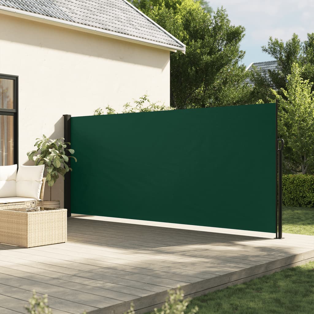 Tenda da Sole Laterale Retrattile Verde Scuro 180x500 cm 4004455