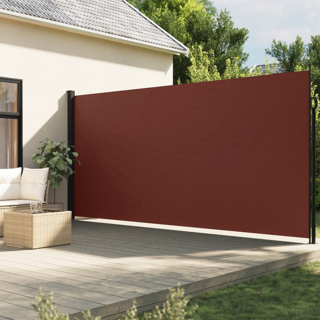 Tenda da Sole Laterale Retrattile Marrone 200x500 cm 4004464