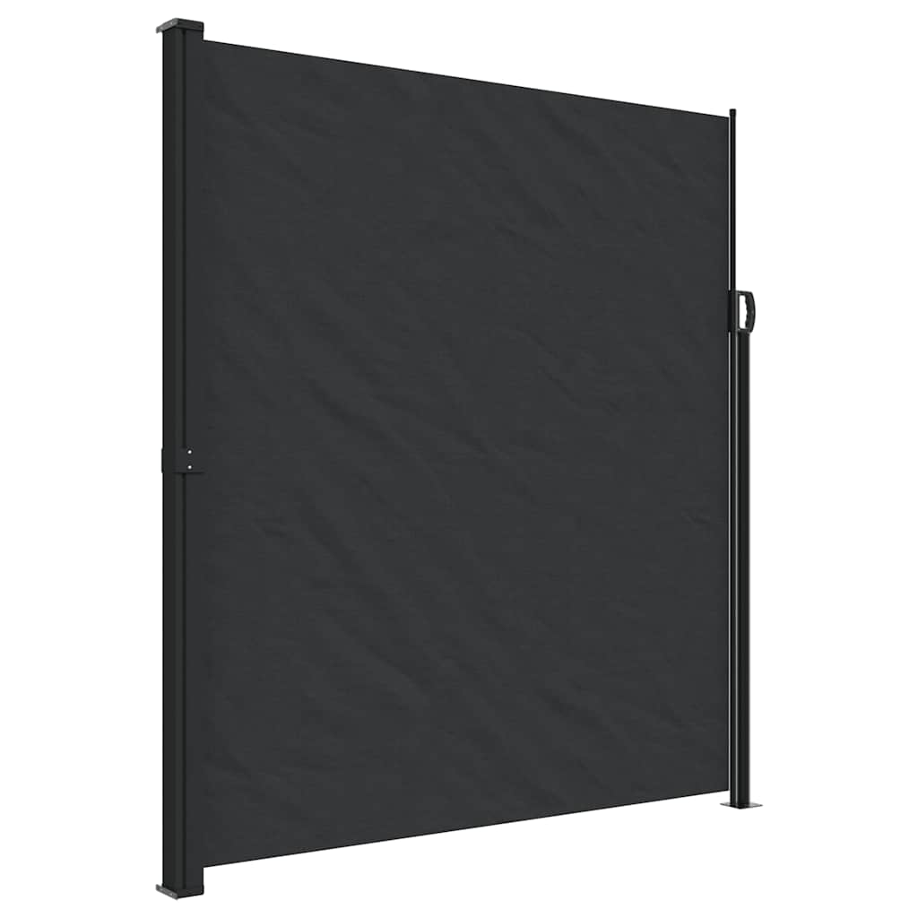 Tenda da Sole Laterale Retrattile Nera 220x500 cm 4004474