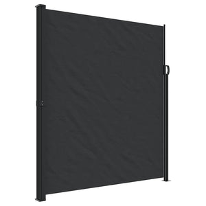 Tenda da Sole Laterale Retrattile Nera 220x500 cm 4004474