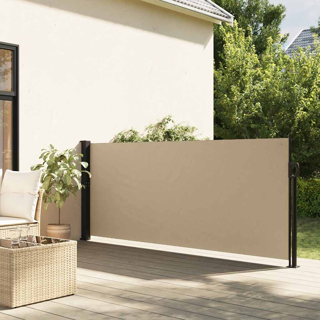 Tenda da Sole Laterale Retrattile Beige 120x600 cm 4004495