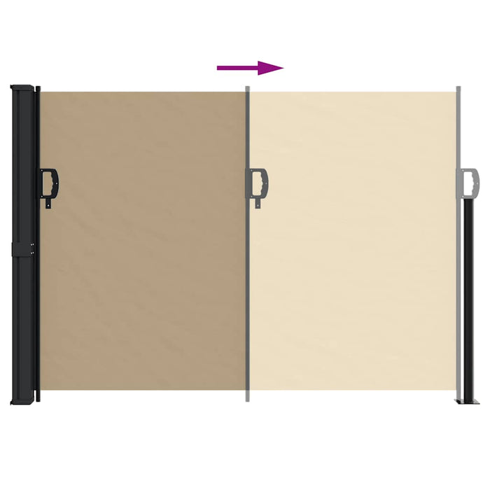 Tenda da Sole Laterale Retrattile Beige 140x600 cm 4004510