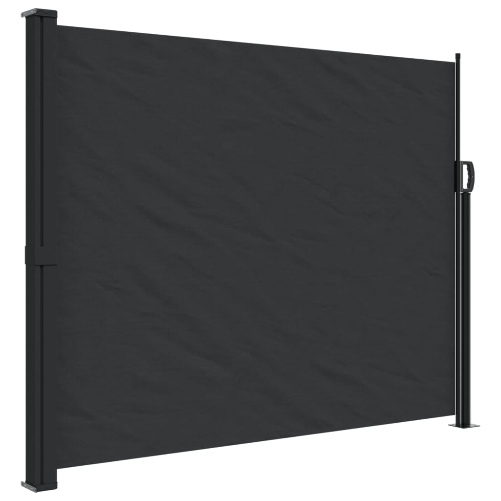 Tenda da Sole Laterale Retrattile Nera 160x600 cm 4004519