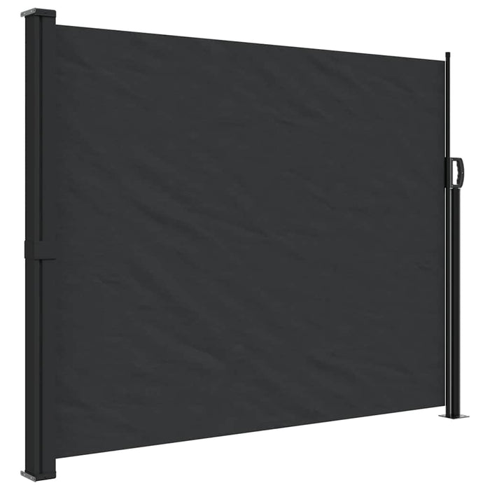 Tenda da Sole Laterale Retrattile Nera 160x600 cm 4004519