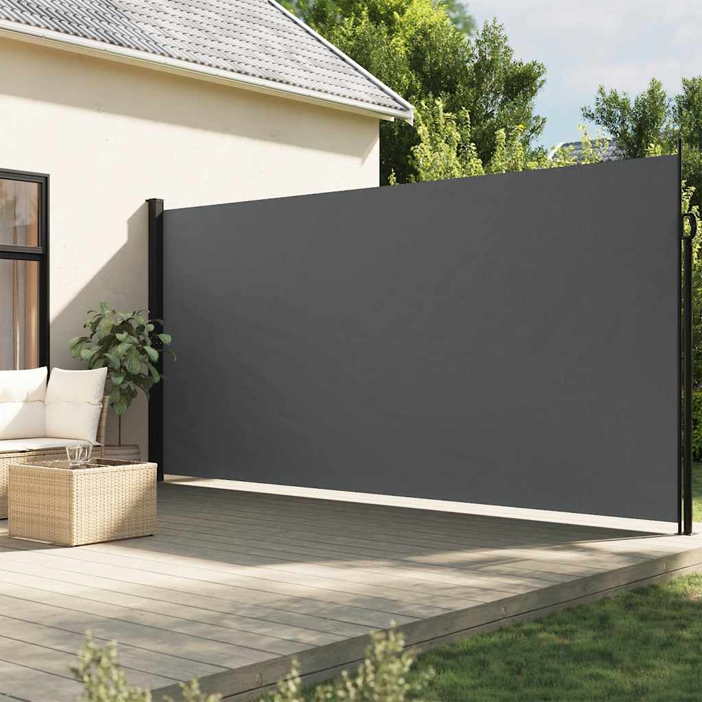 Tenda da Sole Laterale Retrattile Antracite 200x600 cm 4004563