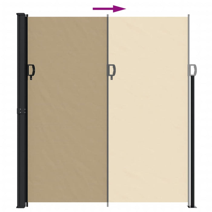 Tenda da Sole Laterale Retrattile Beige 220x600 cm 4004570