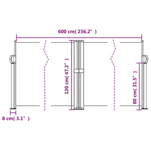 Tenda da Sole Laterale Retrattile Blu 120x600 cm 4004596