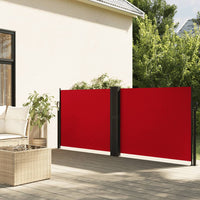 Tenda da Sole Laterale Retrattile Rossa 120x600 cm 4004597