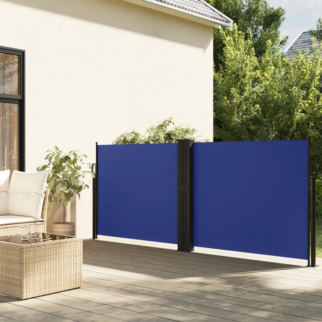 Tenda da Sole Laterale Retrattile Blu 140x600 cm 4004611