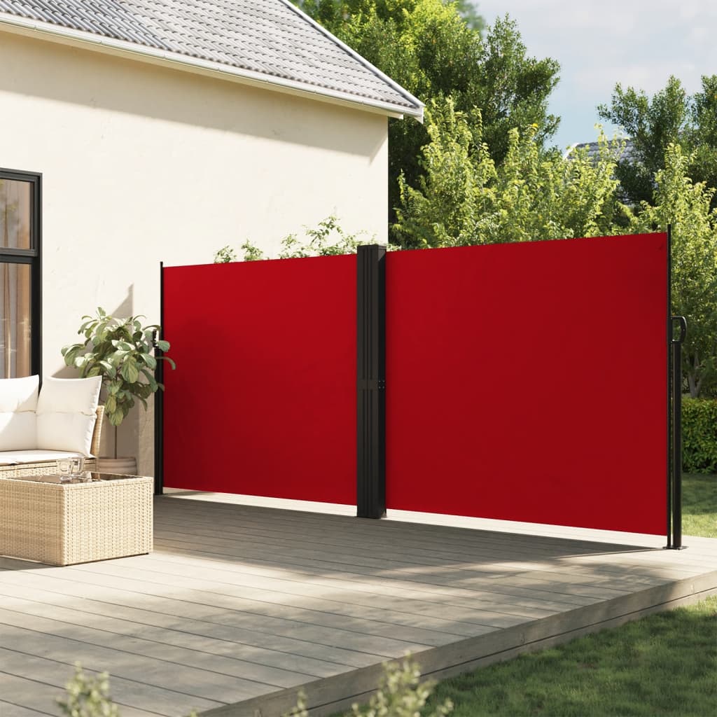 Tenda da Sole Laterale Retrattile Rossa 180x600 cm 4004642