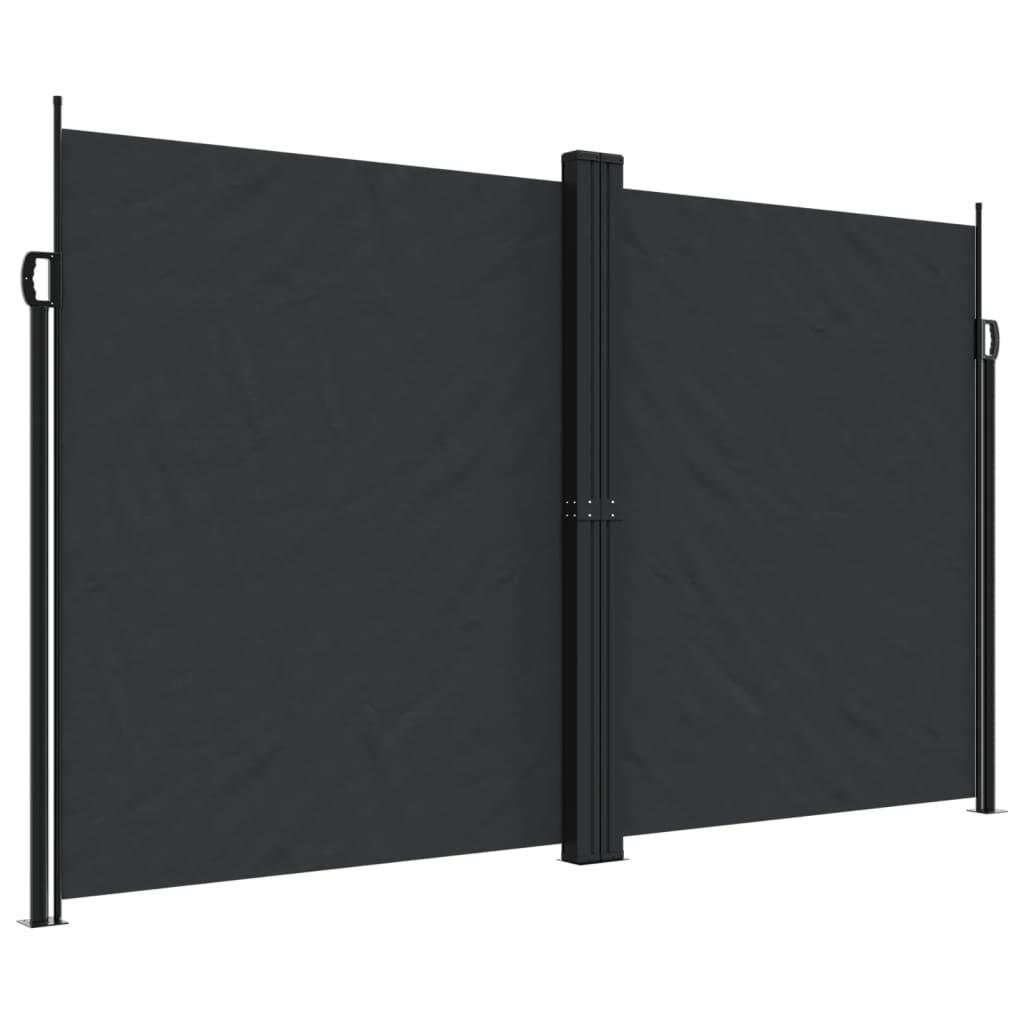 Tenda da Sole Laterale Retrattile Nera 200x600 cm 4004654