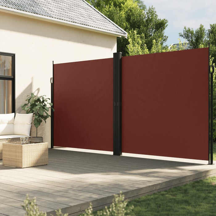 Tenda da Sole Laterale Retrattile Marrone 220x600 cm 4004674