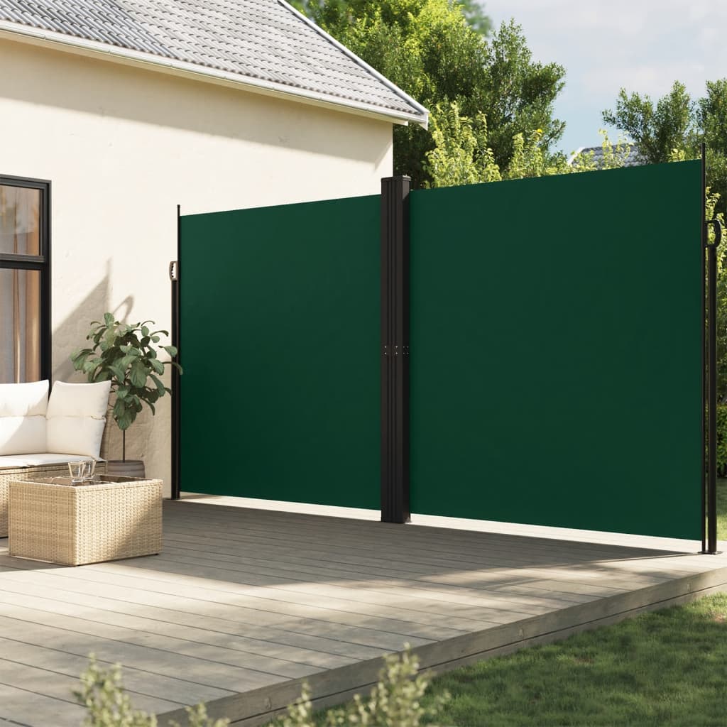 Tenda da Sole Laterale Retrattile Verde Scuro 220x600 cm 4004680