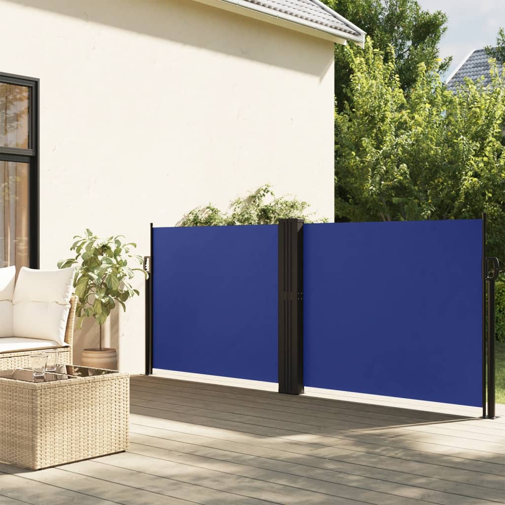 Tenda da Sole Laterale Retrattile Blu 100x1000 cm 4004686