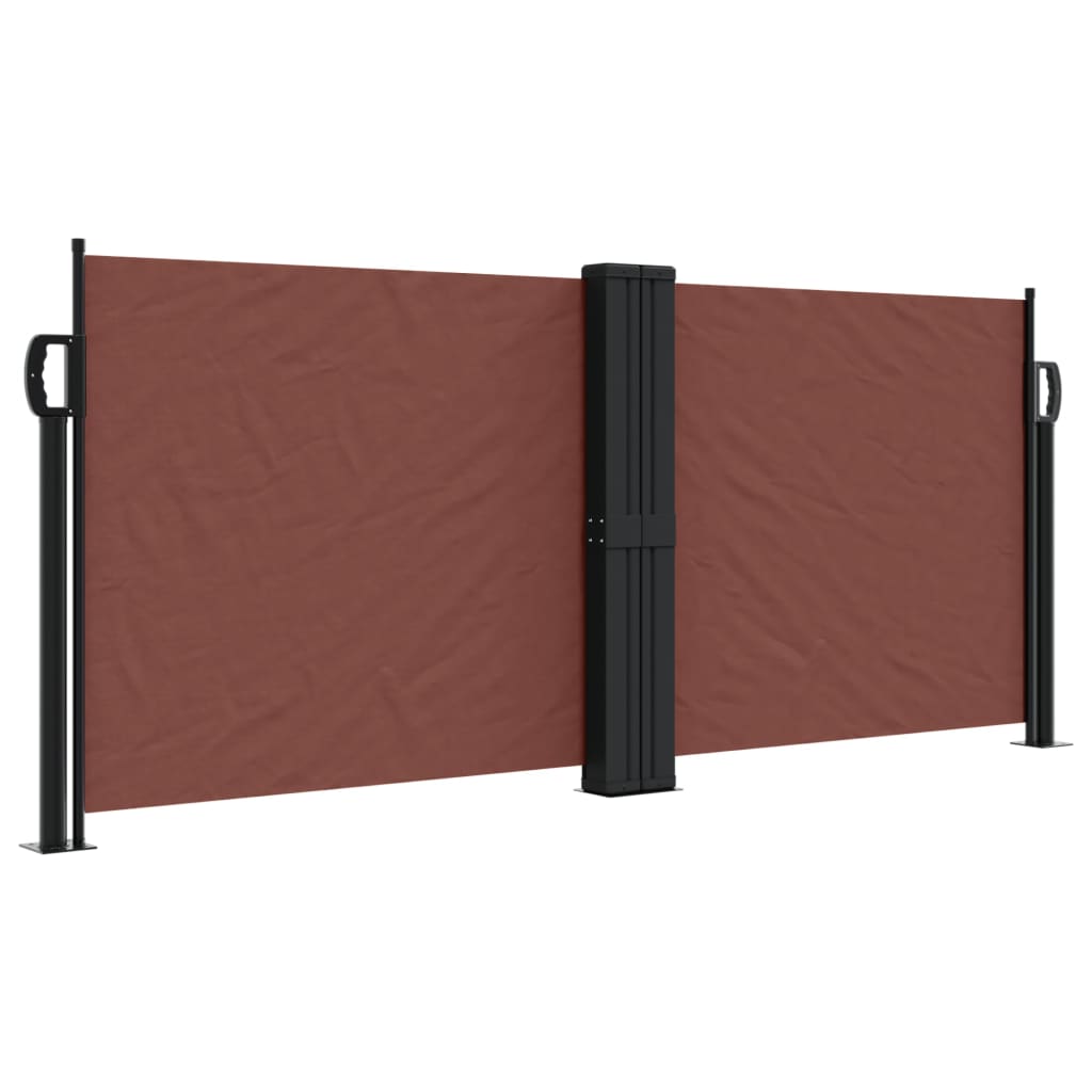 Tenda da Sole Laterale Retrattile Marrone 100x1000 cm 4004689