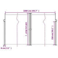 Tenda da Sole Laterale Retrattile Terracotta 220x1000 cm 4004783