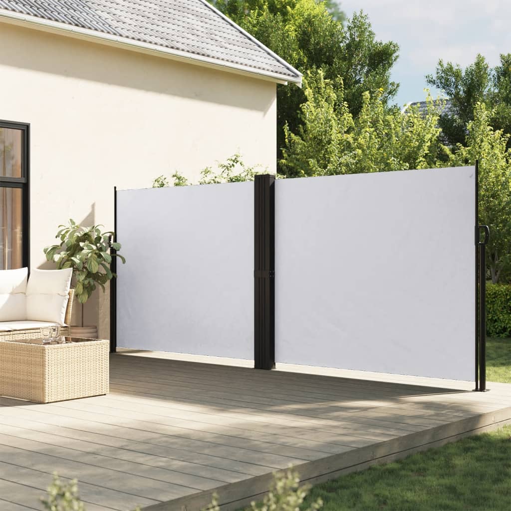 Tenda da Sole Laterale Retrattile Bianca 180x1200 cm 4004841