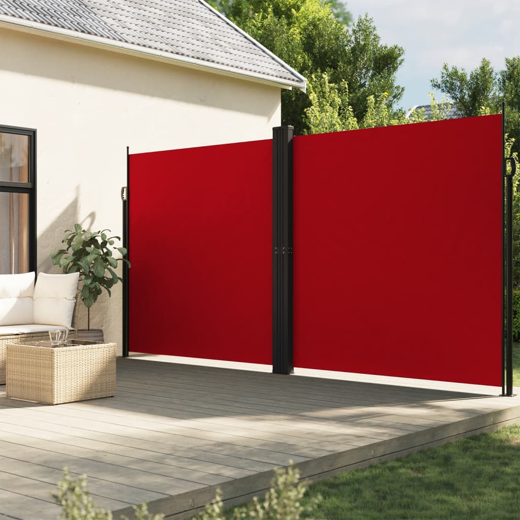 Tenda da Sole Laterale Retrattile Rossa 200x600 cm 4004852