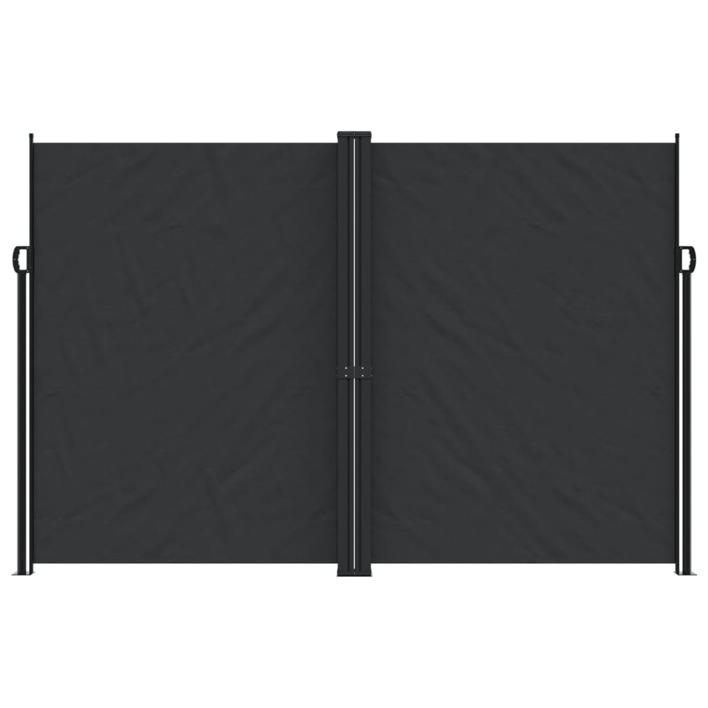 Tenda da Sole Laterale Retrattile Nera 220x600 cm 4004864