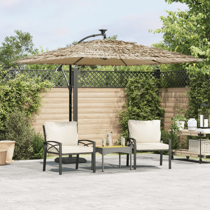 Ombrellone Giardino con Palo in Acciaio Marrone 269x269x235 cm 4005078