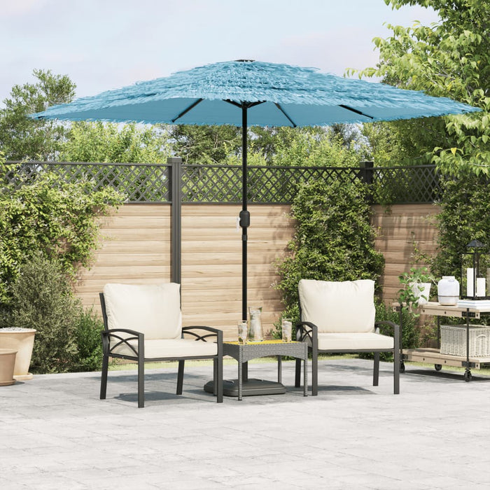 Ombrellone Giardino con Palo in Acciaio Blu 248x248x248 cm 4005090