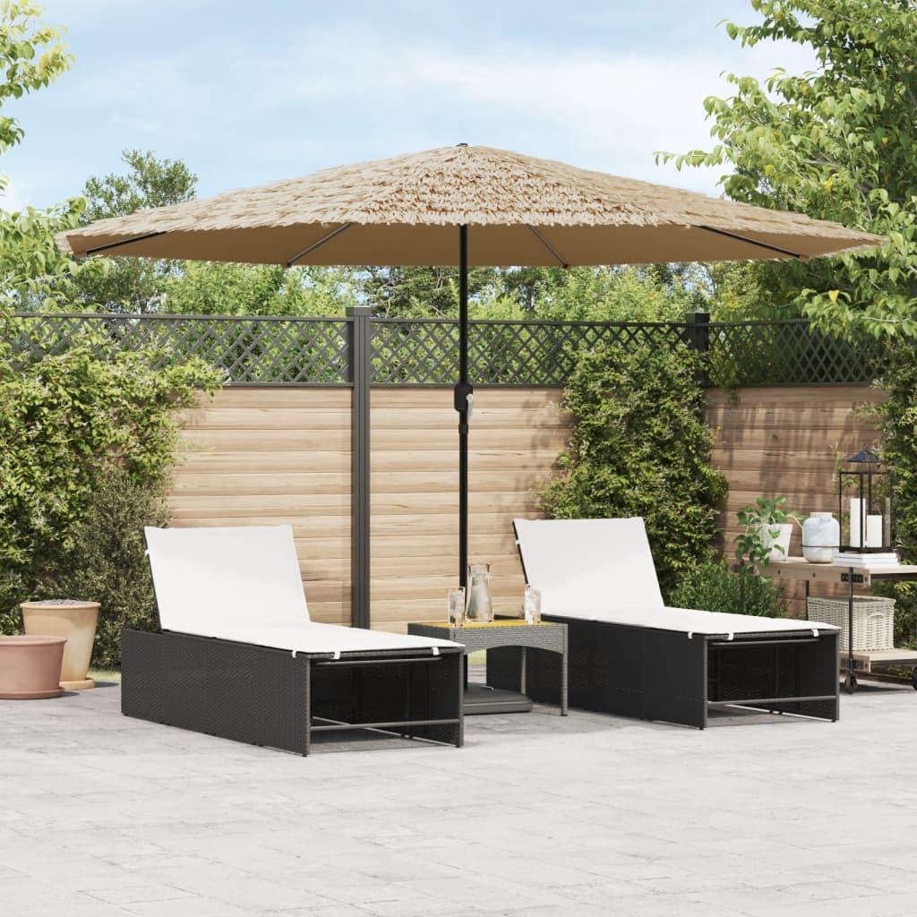 Ombrellone Giardino con Palo in Acciaio Marrone 388x388x248 cm 4005113