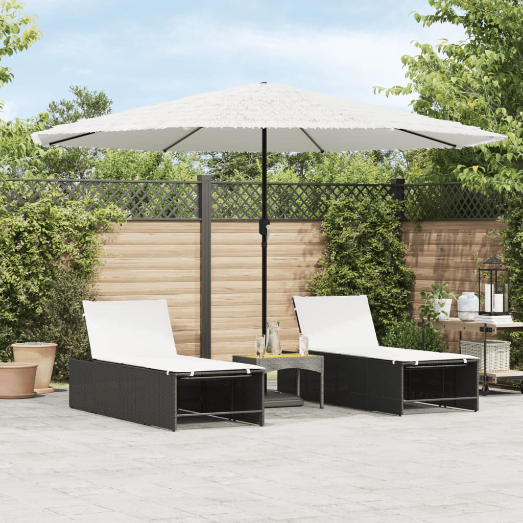 Ombrellone Giardino con Palo in Acciaio Bianco 388x388x248 cm 4005116