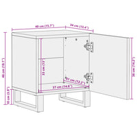 Comodino 40x34x46 cm in Legno Massello di Mango 377416