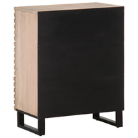 Credenza Bianca 60x34x75 cm in Legno Massello di Mango 377454