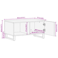 Tavolino da Salotto 80x51x40 cm in Legno Massello di Acacia 377457