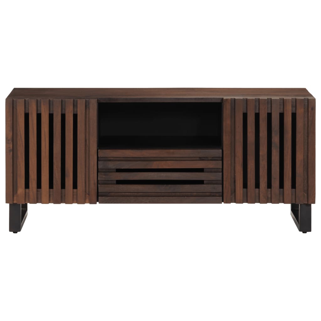 Mobile Porta TV Marrone 100x34x46 cm in Legno di Mango 377506