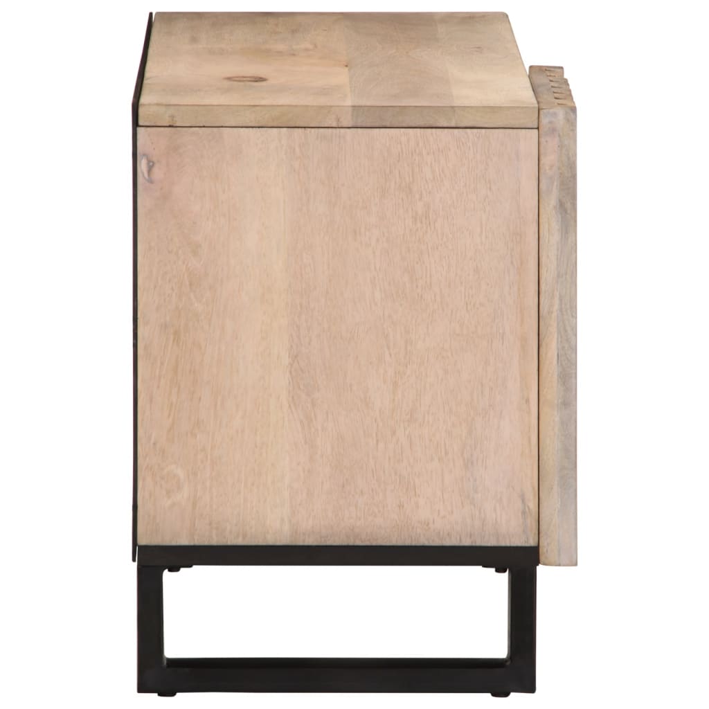 Mobile Porta TV 80x34x46 cm in Legno Massello di Mango 377512