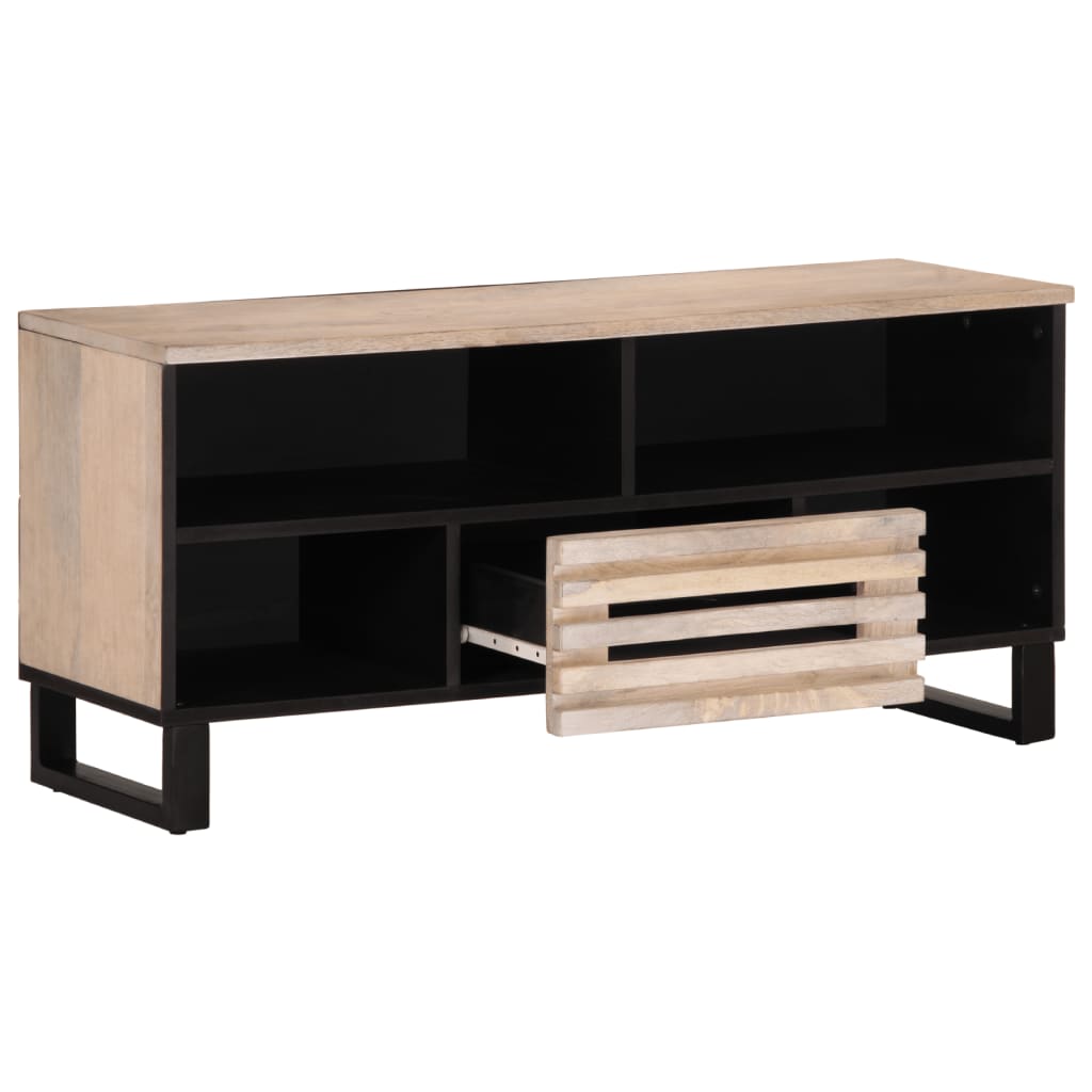 Mobile Porta TV 100x34x46 cm in Legno Massello di Mango 377517