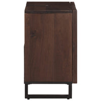 Mobile Lavabo da Bagno 62x34x58cm Marrone Legno Massello Mango 377531