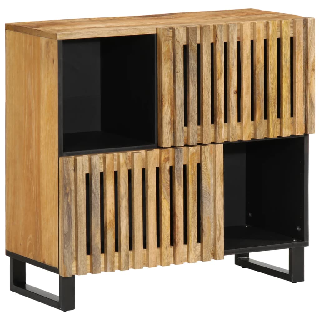 Credenza 80x34x75 cm in Legno Massello di Mango Grezzo 377569