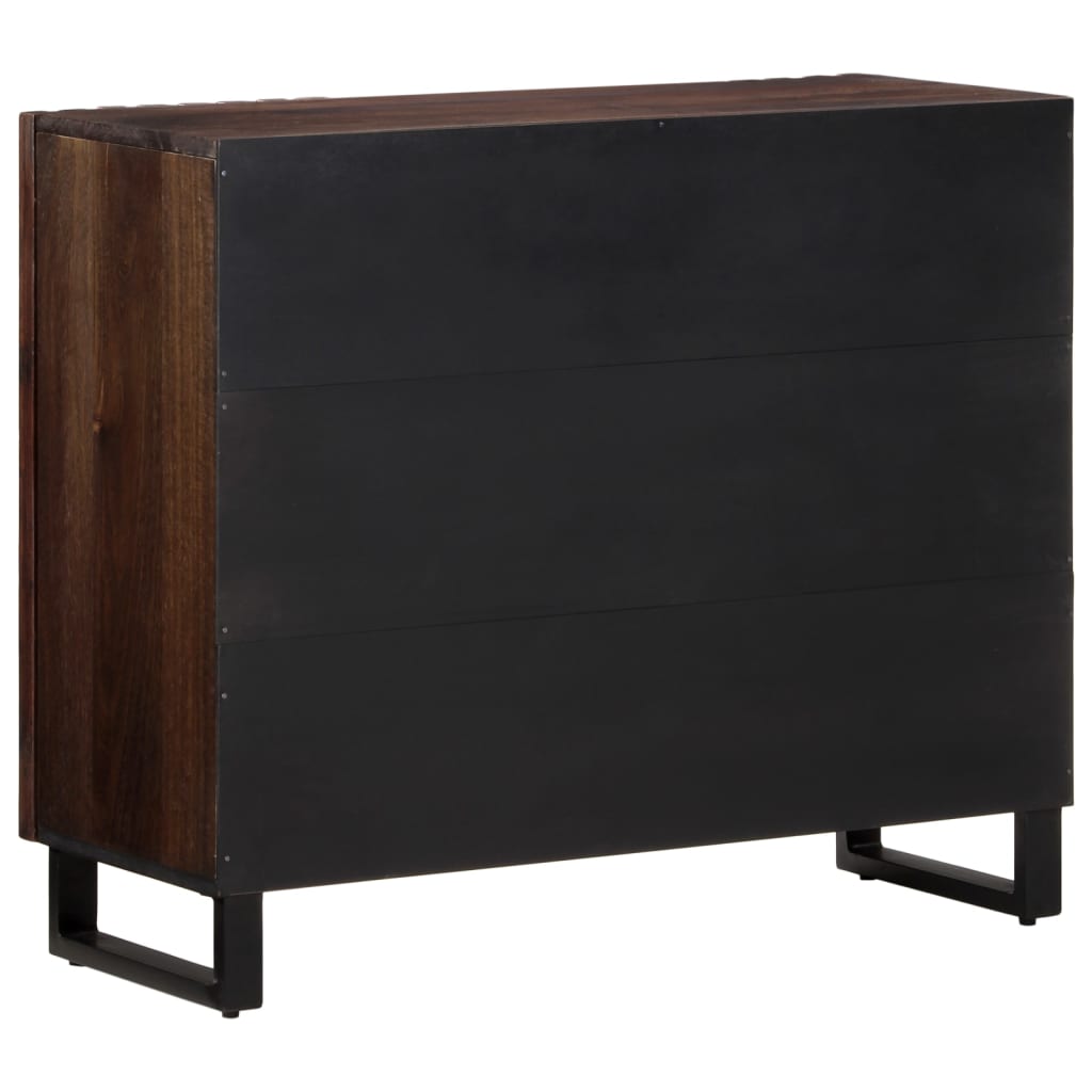 Credenza Marrone 90x34x75 cm in Legno Massello di Mango 377576